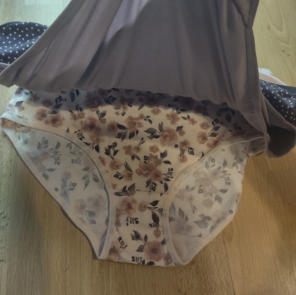 NWT Marilyn Monroe Leopard and Polka Dot Panties Set - Purple and Cream - Picture 5 of 12